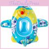 New Children's Airplane Swimming Ring With Cotton Bottom Cartoon Boat Sponge Bottom Baby Airplane Sitting Ring For Kids Fun Activities