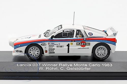 CMR Diecast Car 1/43 Scale Lancia Monte Carlo Rally LANCIA 037 Martini Rally Monte Carlo 1983 Winner N1 Walter Rohrl - Christian Geistdorfer [Parallel