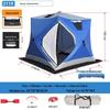 Winter Fishing Tent: Thickened, Cold-Proof, Windproof, Cotton Insulated for Outdoor Camping.