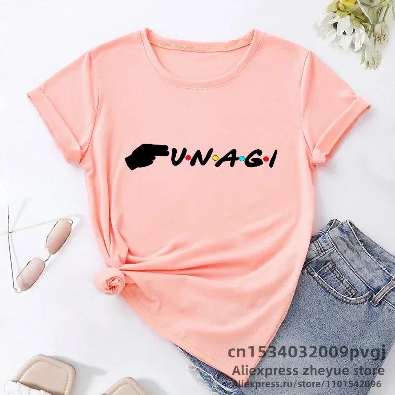 Unagi with Colored Dots TShirt Women Friends TV Show Tshirt Harajuku Summer Womens Tee Shirt Unisex Streetwear