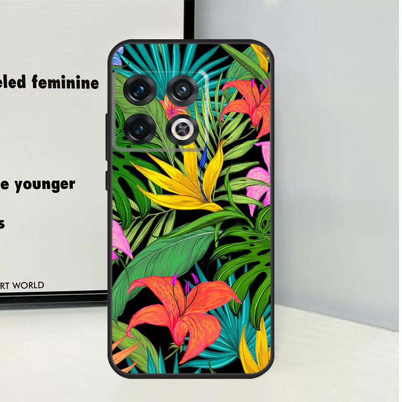 Tropical Leaf Pattern For OnePlus Nord CE 5 2 3 4 Lite N20 N30 Case For OnePlus 15 13 12 11 10 Pro 10T 12R 13R 13T