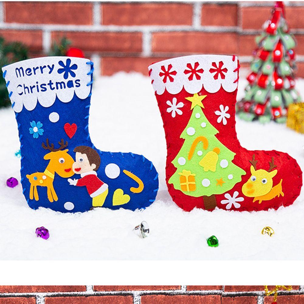 Weihnachtsgeschenke Kinder Kunst Handgemacht DIY EVA Weihnachtsstrümpfe Handarbeit Weihnachtsdekoration