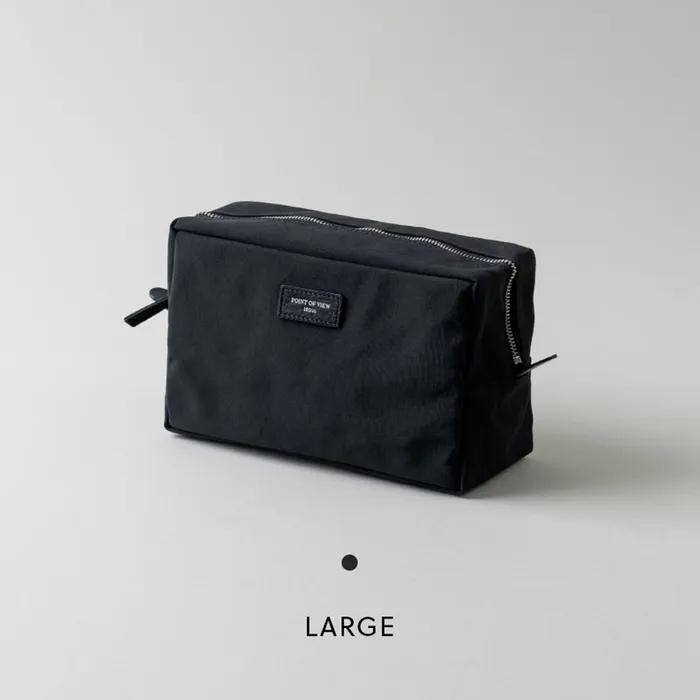 [POV atelier] Nylon Volume Pouch - Nero