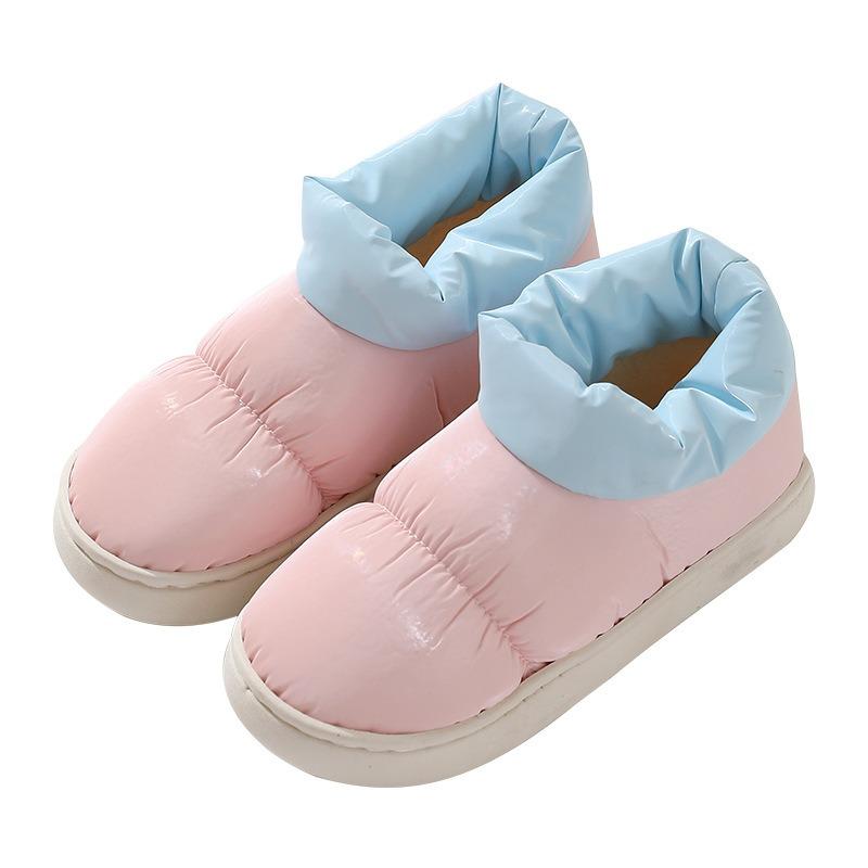 Cotton Slippers Women's Winter Bag Heel Velvet Indoor Home Confinement New Thermal Wool Cotton Shoes Men's Winter