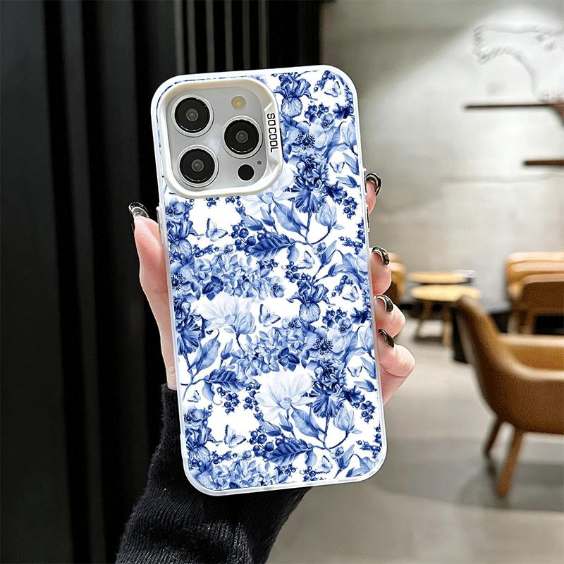 Blue And White Porcelain Pattern Soft Phone Case for iPhone 15 16 17 Pro Max 17Air 16E 14 Plus 13 12 Mini Shockproof Cover Back