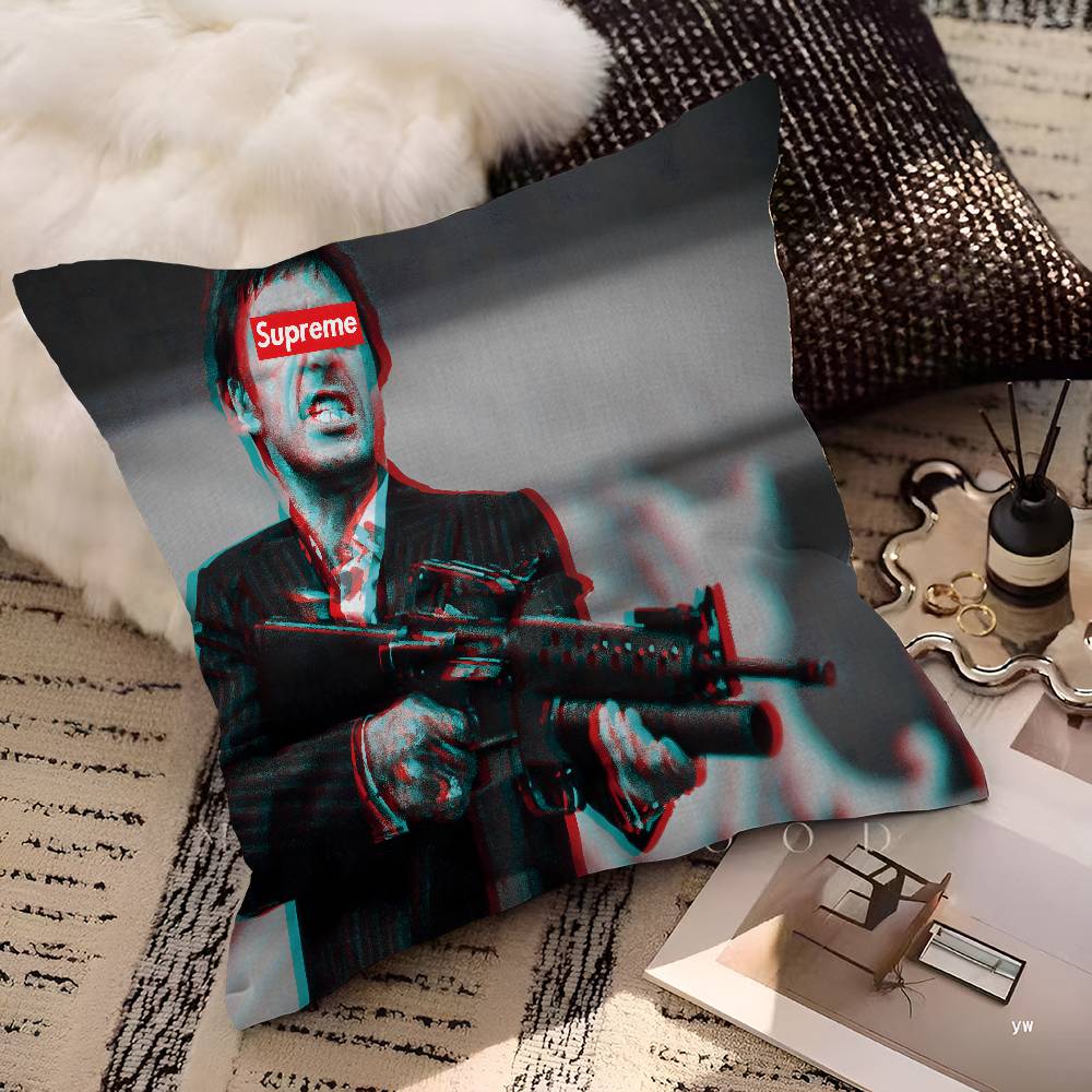 SScarface Tony Montana Cartoon Pillowcase Toon Gift Cushion Cover Bedroom Home Sofa Chair Seat Decor Pillow Case