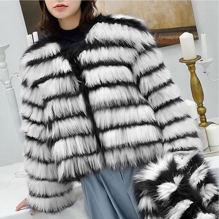 

Осень и зима новая женская меховая куртка имитация лисьего меха короткий топ куртка специальный повседневный топ большой размер тонкий S