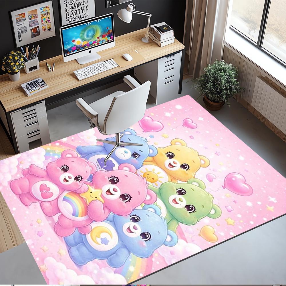 Bear Printed Carpet,Rug,for Office Chair Living Room Bedroom Kitchen Room Decor Gifts.