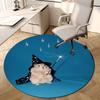 1pc Hamster Wizard Magic Stick Round Carpet, Made of Polyester,Perfect for Decorating Office Chairs, Living Rooms