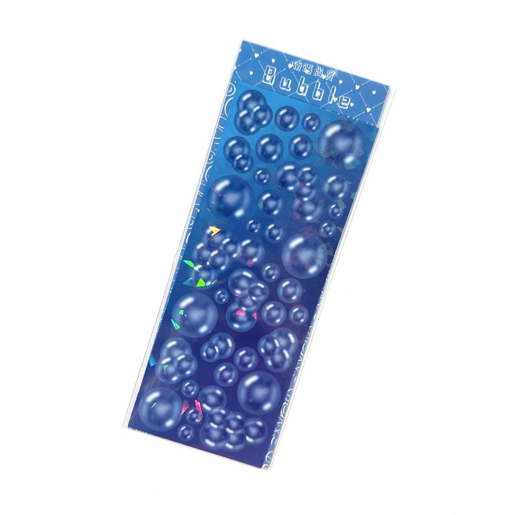 Korean Style Laser Bubble Stickers for Journaling and Card Decoration