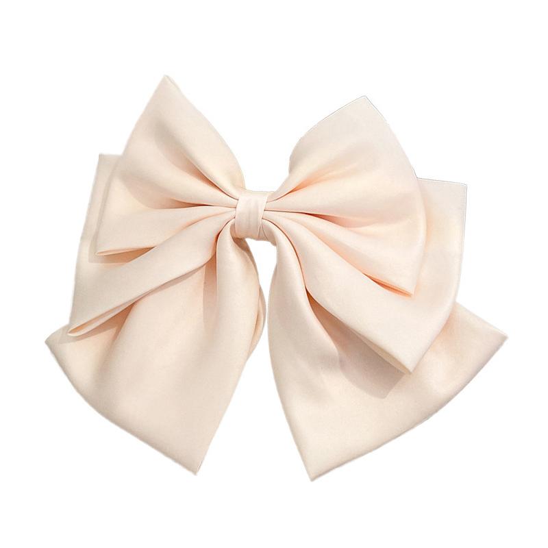 Damen Satin Schleife Haarnadel Pferdeschwanz Clip Schleife Band Federklemme Temperament Accessoires Koreanische Mode Elegant