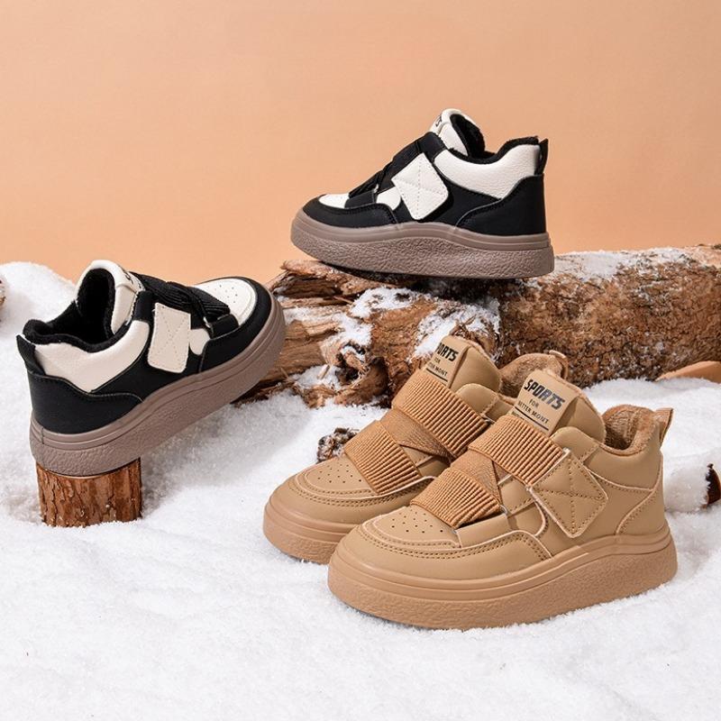 Teplé bavlněné boty v korejském stylu Dětské protiskluzové boty Chlapecké módní ležérní boty