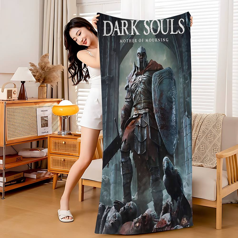 Game D-Dark S-Souls Big Microfiber Beach Towels Quick Dry Towel Sand Beach Towels Pool Towel for Travel Swim Pool Yoga