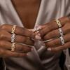 Ring Full Diamond Mom Ring Zircon Letter Ring Mom Mother'S Day Gift Jewelry Female
