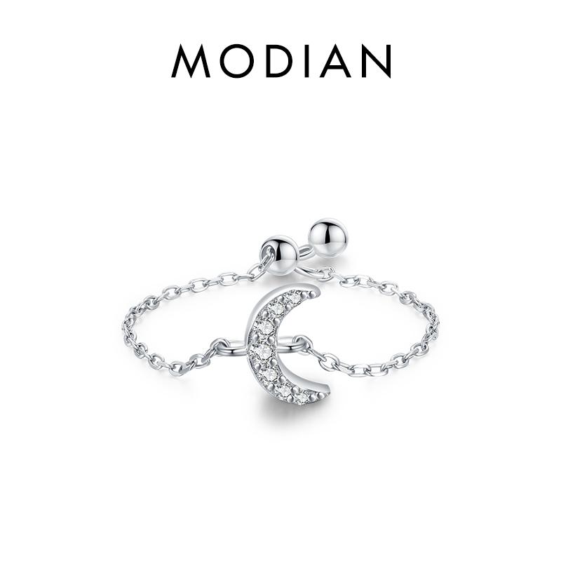 26 Style CZ Heart Flower Infinite Symbol Link Chain Ring 925 Sterling Silver Hearts Adjustable Rings For Women Jewelry