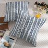 KSLIDS Navy Blue White Indigo Ivory Throw Pillow Covers Set of 2 Boho Arrow Herringbone Decorative Pillow Covers 18x18 Inch Bohemian Geometric Pillow