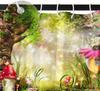 Renaiss 72X72 Inch Enchanted Forest Shower Curtain Fairy Tale Magic Mushroom Trees Flowers Fairytale Wonderland Jungle Shower Cu