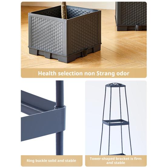 Planter Box with Trellis Automatic Watering Easy Assembly Raised Garden Bed All-Weather Safe Planting Box for Climbing Vertical Plant