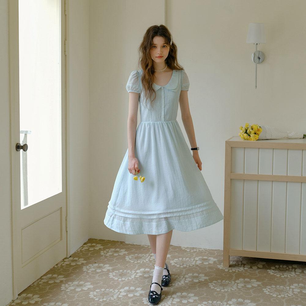 Ceme Adu Cest_Romantic Doll Collar Midi Dress