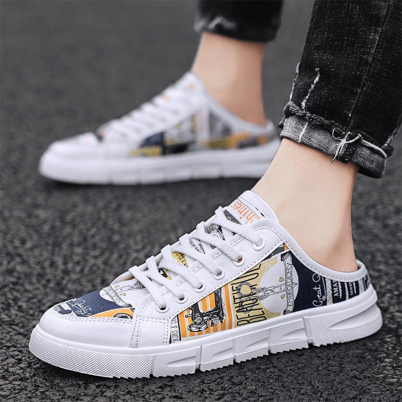 Mode Slipper Sommer Herren Halbschuhe Mode Canvas Schnürschuhe Herren Freizeitschuhe Heißer Verkauf Flache Sneakers Walking Schuhe Chaussure Homme