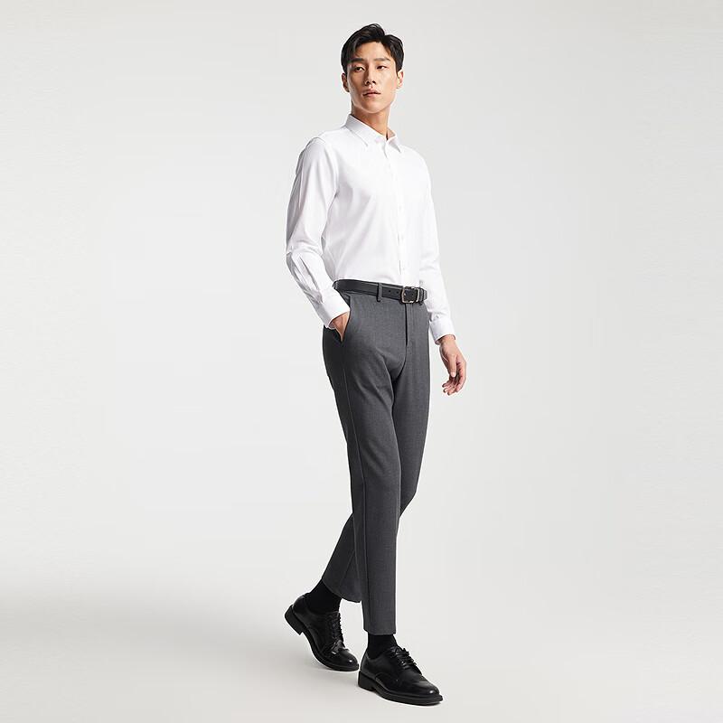 Youngor Men's DP Non-Iron Long Sleeve Shirt Autumn Winter New Official Business Solid Casual Commuter Shirt 109890