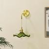 American Retro Glass Wall Lamp Bedroom Bedside Wall Lamp E27 LED Lamp Dark Green Coffee Shop Room Decoration Lighting Fixture