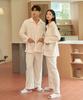 [Dossy] [2PACK] Fluffy Solid Winter Long Sleeve Collar Couple Pajamas Set [Shipped from Korea] 100% Authentic