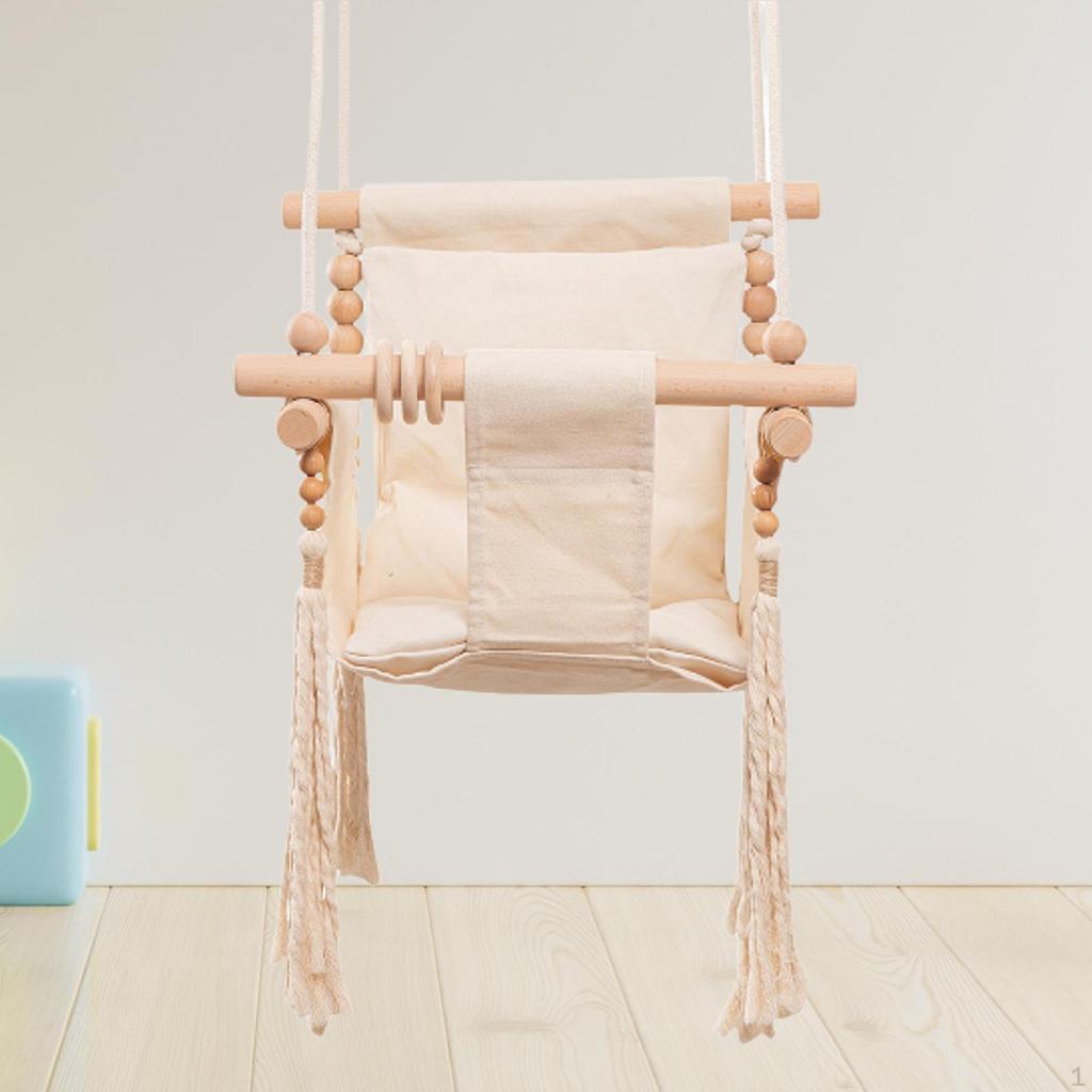 Baby Swing Chair Wood Outside Tree Hammock for Park Garden Yard