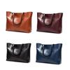 Simple Pu Leather Women's Shoulder Bag Multifunctional Solid Color Handbag Large Capacity Tote Bag