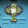 Easter Wreath Cross Door Sign Christian Floral Easter Decor for Front Door Porch