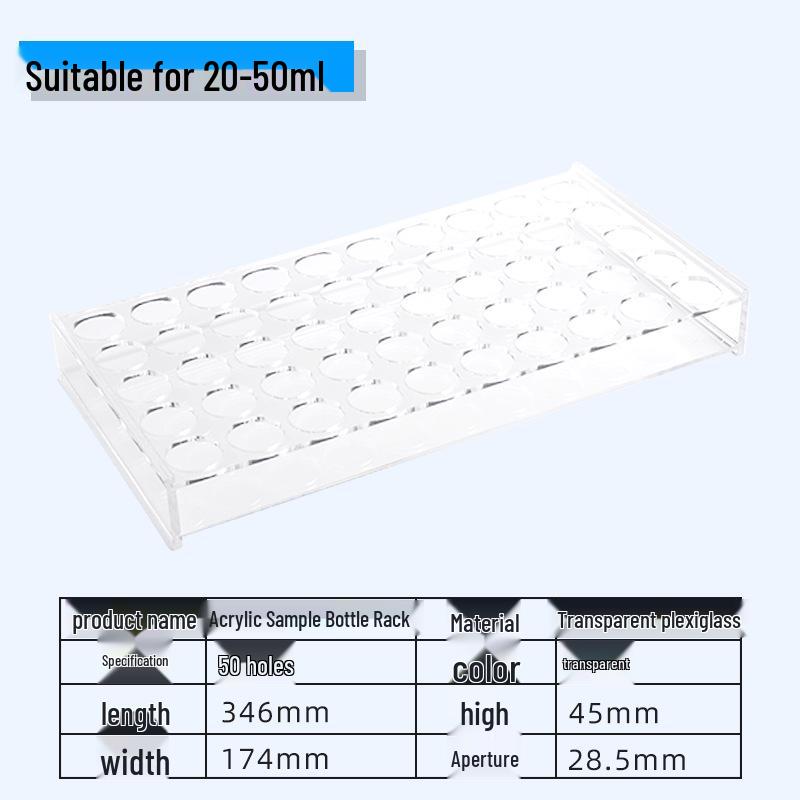 Chromatography, Cryogenic, and Headspace Vial Rack - Acrylic and PP Plastic Box for Small Vials
