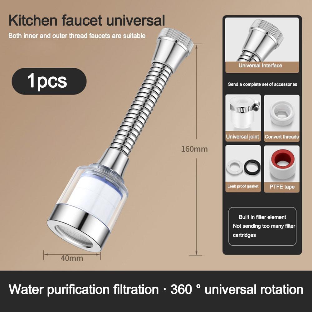 316 Stainless Steel Kitchen Faucet Purifier 360° Rotation Multi-Functional Anti Splash Faucet Leak-Proof Faucet Tap Water Filter