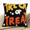 Halloween Embroidered Cushion Cover Embroidered Decorative Pillow Cover Couch Cushion Cover for Living Room Sofa