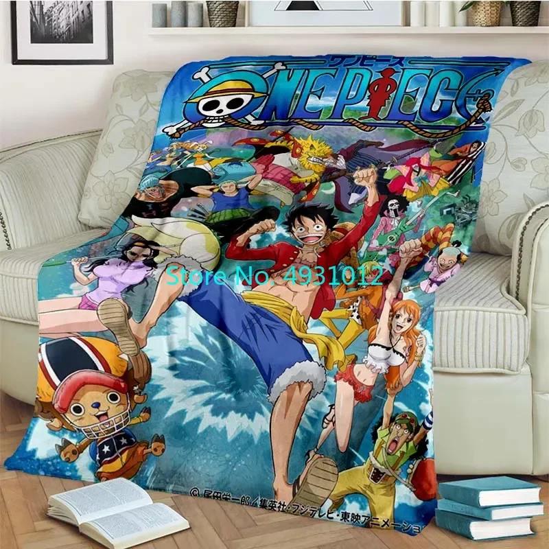 Cartoon Cover Blanket Luffy Student Air Conditioning Blanket Flannel Lamb Sherpa Blankets Baby Kids Gift Throw Sofa Bedroom
