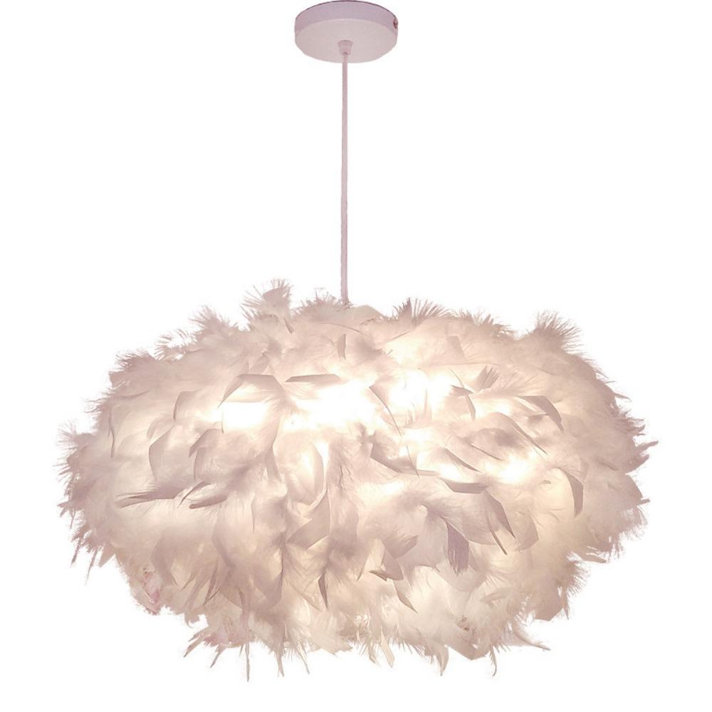 Mordern Feather LED Pendant Light Chandelier for Living Room Bedroom Restaurant Ceiling Droplight Lamp Hanging Indoor Lighting