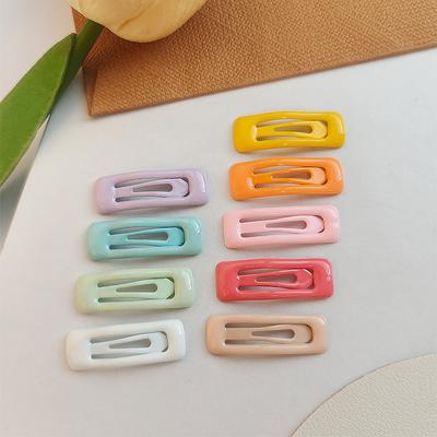 Mini čtvercový klip 3cm Sladký BB klip Barva bonbónů Letní Dětský klip na ofinu Barva makronky Boční klip Vlásenka Vlasové doplňky
