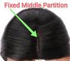 DAZZ LOOK® 4 X 4 Silk Base Middle Partition Straight Length Hair Topper, Hair Extension for Thining Hair for Women/Girls, 18 Inch Long Length, Matt