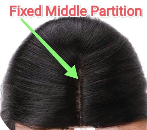 DAZZ LOOK® 4 X 4 Silk Base Middle Partition Straight Length Hair Topper, Hair Extension for Thining Hair for Women/Girls, 18 Inch Long Length, Matt