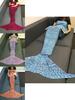 Mermaid Tail Blanket With Knit Fabric For Cozy Home Lounge Decor