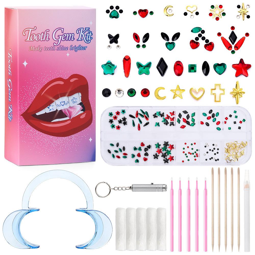 Dental Diamond Tooth Decoration, Tooth Diamond Tool Diy Set, Tooth Sticker, Diamond Love Horse Eye Decoration