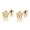 Cercei Dama Design Floare Earrings Zirconia Gold Hypoallergenic Fashion Simple Women's Earrings
