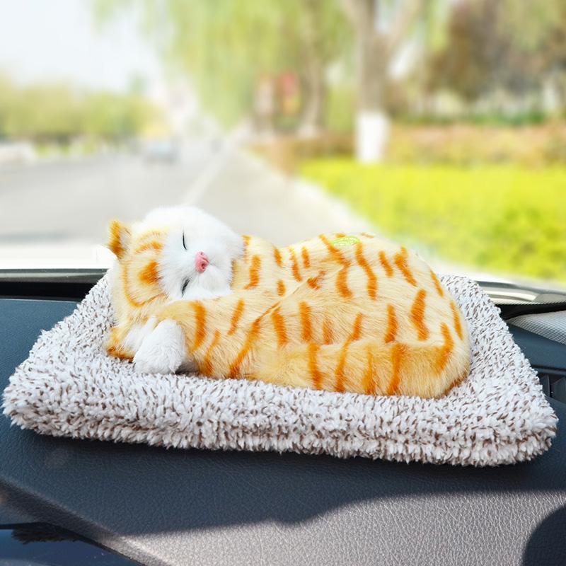 Simulation Mini Katze Niedliches Stoffkissen Plüschkatzen Mit Ton Kindergeburtstagsgeschenk Kreative Imitation Katzenornamente Heimdekorationszubehör