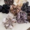 French Design With Wooden Earrings And Hair Loops, High-end Satin Finish, Women's Minimalist Temperament, New Hair Rope