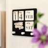 Wall-mounted Perpetual Calendar Ornaments Adjustable DIY Calendar with Hooks  Bedroom