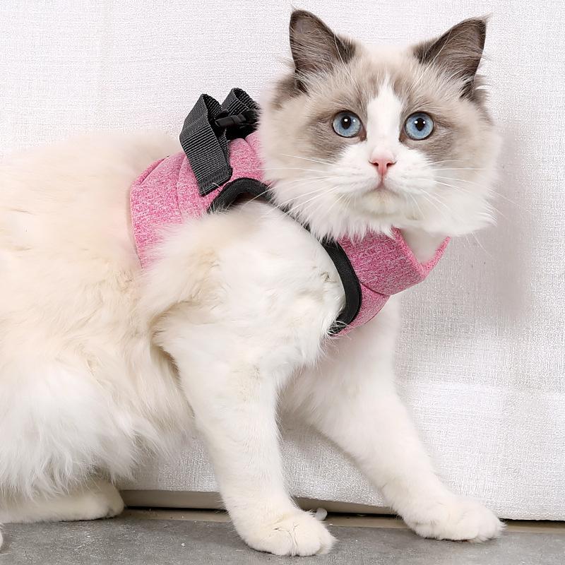 Cat Harness Leash Upgraded Anti Escape Breathable Chest Vest Adjustable For Cats And Kittens Daily Walks Park Travel Birthday