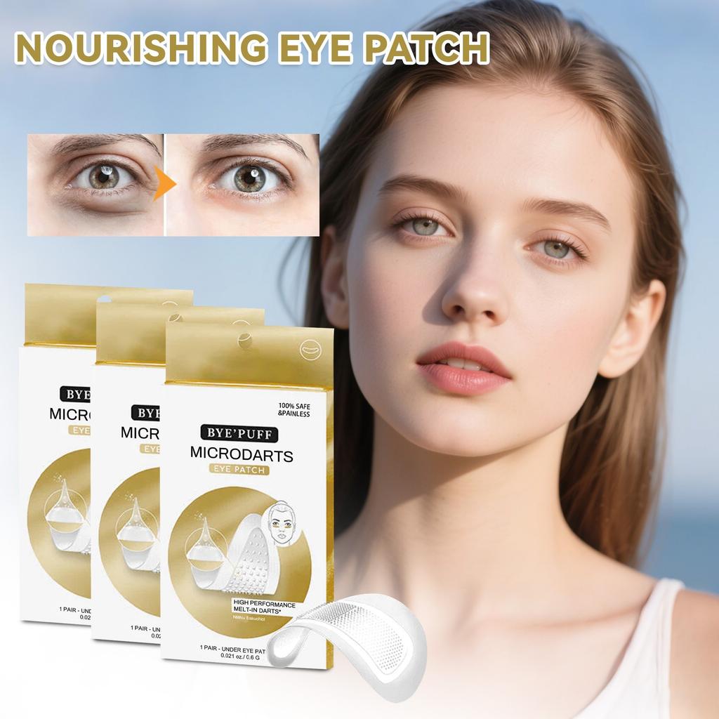 Hadí peptidové mikrojehličkové oční náplasti Zpevňují, zesvětlují tmavé kruhy a váčky pod očima, 5 ml, 1 pár/krabička,