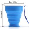 Copo Dobrável de Silicone para Exterior Caneca Dobrável Garrafa Dobrável para Camping Copos de Água de Viagem Caneca Portátil para Chá/Bebida com Tampa 200ML