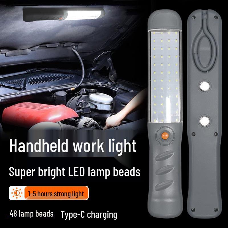 Dual Magnetic LED Work Light: Portable, Multifunctional, Rechargeable for Car Maintenance
