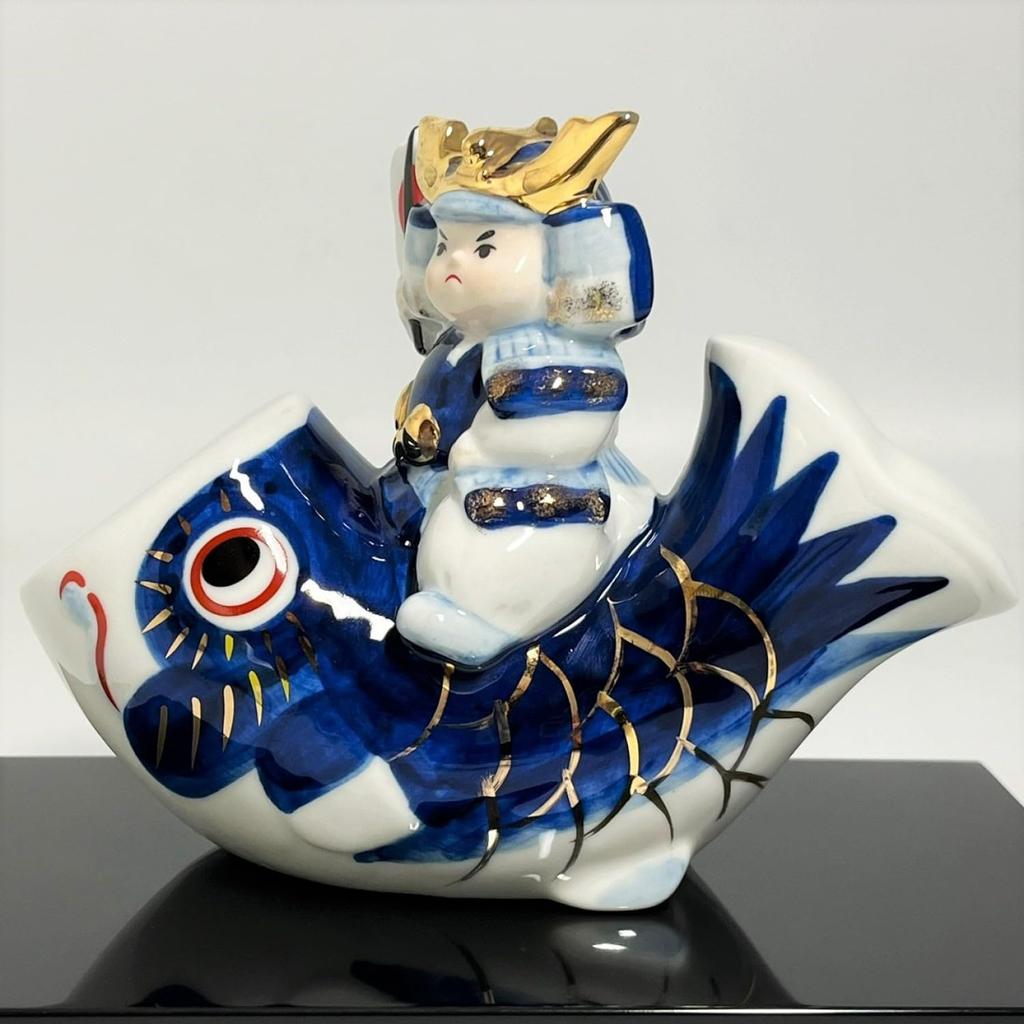 May Festival Made in Seto Dyed and Carp Streamer General [Yakushigama] Doll, Japan, ware, brocade,