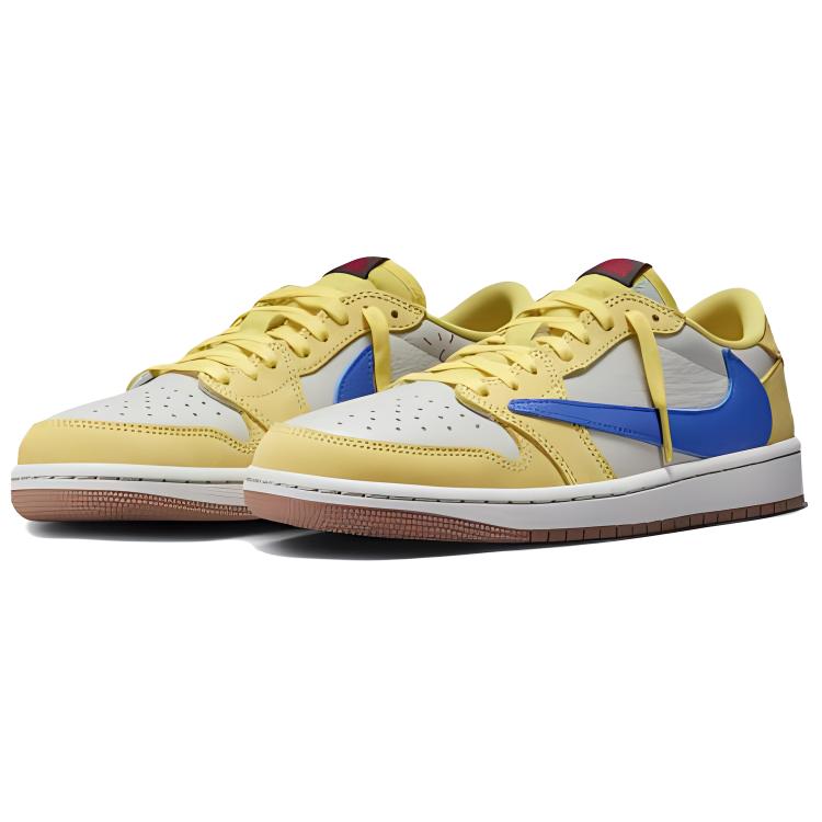 New Jordan 1 Retro Low OG SP Travis Scott Canary Women's DZ4137-700